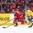 MONTREAL, CANADA - JANUARY 5: Russia's Denis Guryanov #27 carries the puck up ice, while Sweden's David Bernhardt #5 follows closely behind during bronze medal game action at the 2017 IIHF World Junior Championship. (Photo by Matt Zambonin/HHOF-IIHF Images)

